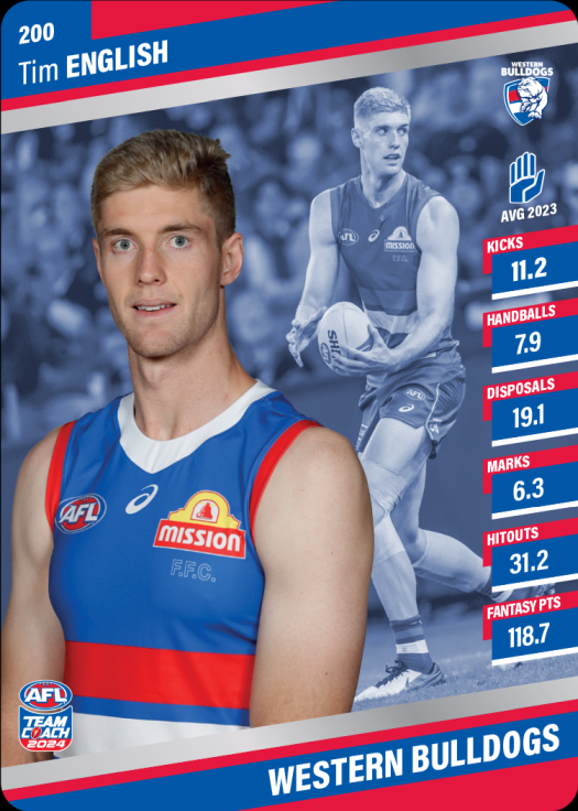 2024 AFL Team Coach Silver Parallel - 200 - Tim English