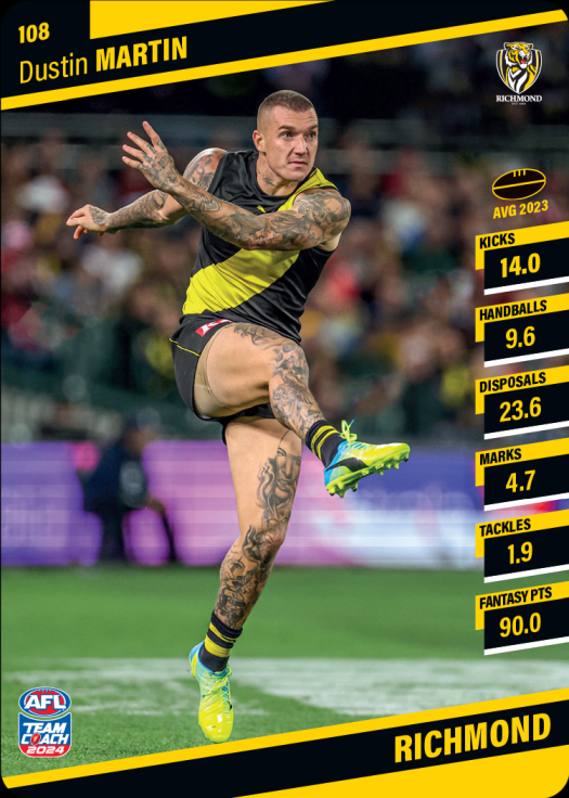 2024 AFL Teamcoach Commons - 108 - Dustin Martin