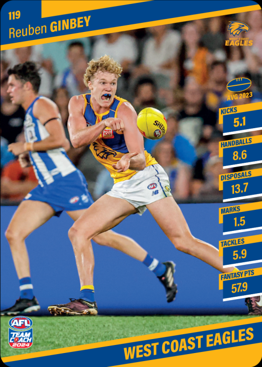 2024 AFL Teamcoach Commons - 119 - Reuben Ginbey