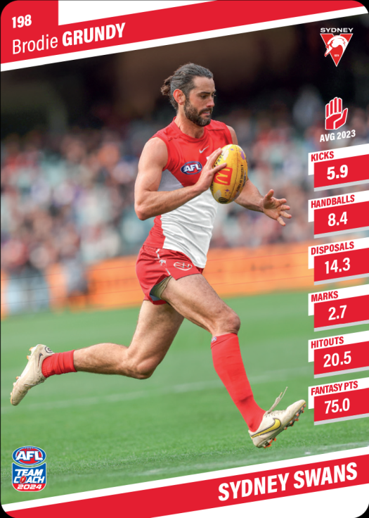 2024 AFL Teamcoach Commons - 198 - Brodie Grundy