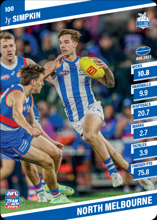 2024 AFL Teamcoach Commons - 100 - Jy Simpkin