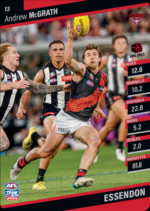 2024 AFL Team Coach Commons - 13 - Andrew McGrath - Essendon Bombers