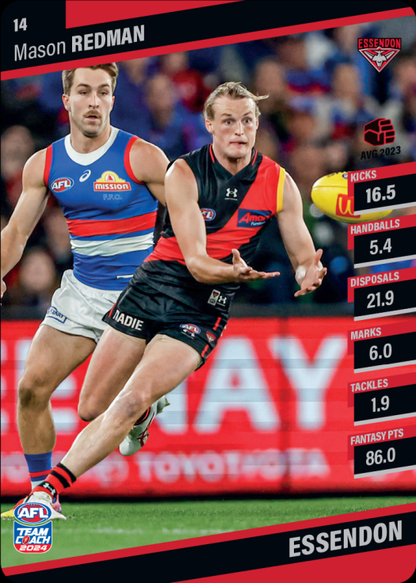2024 AFL Team Coach Commons - 14 - Mason Redman - Essendon Bombers