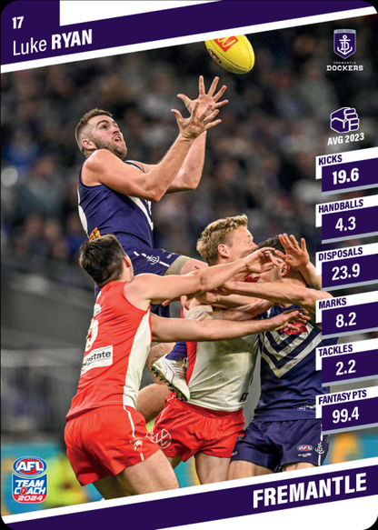 2024 AFL Team Coach Commons - 17 - Luke Ryan - Fremantle Dockers