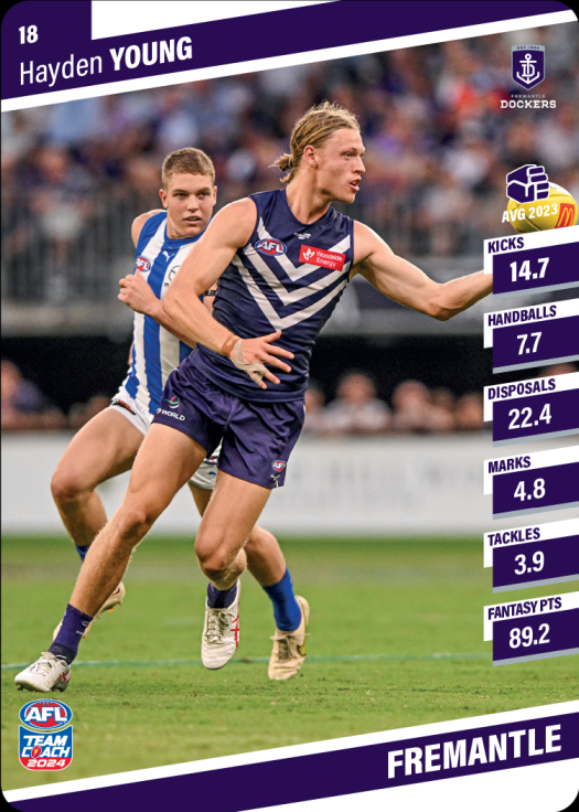2024 AFL Team Coach Commons - 18 - Hayden Young - Fremantle Dockers