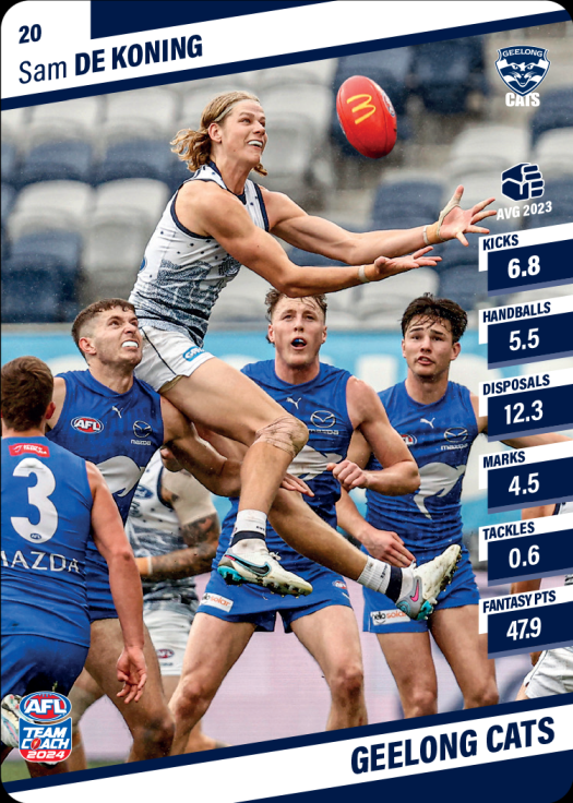 2024 AFL Team Coach Commons - 20 - Sam De Koning - Geelong Cats