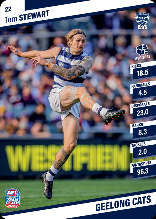 2024 AFL Team Coach Commons - 22 - Tom Stewart - Geelong Cats