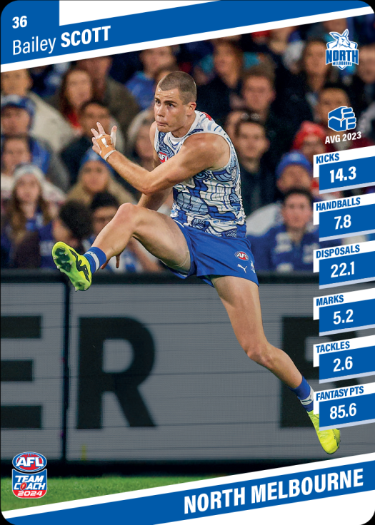 2024 AFL Team Coach Commons - 36 - Bailey Scott - North Melbourne Kangaroos