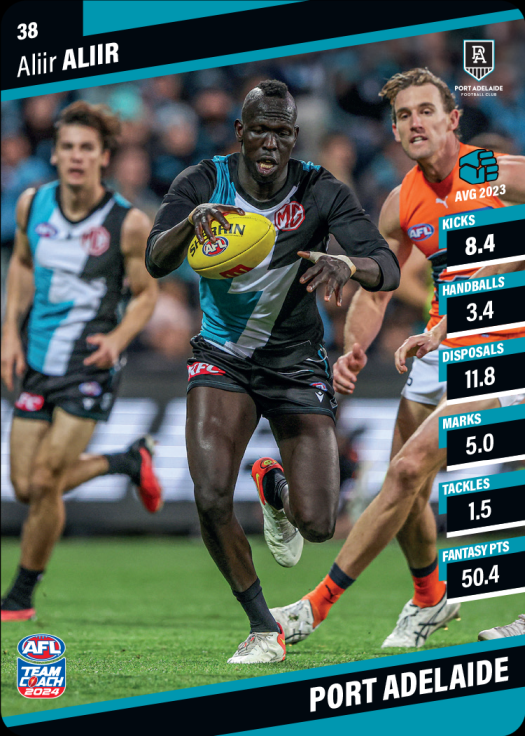 2024 AFL Team Coach Commons - 38 - Aliir Aliir - Port Adelaide Power