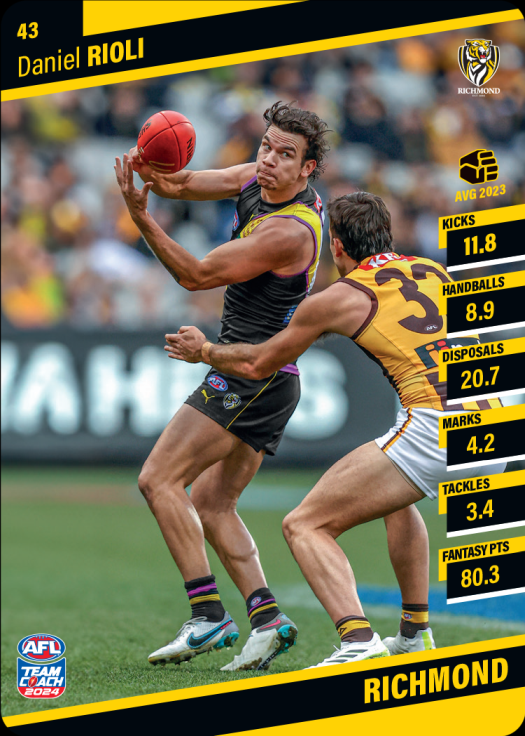 2024 AFL Team Coach Commons - 43 - Daniel Rioli - Richmond Tigers