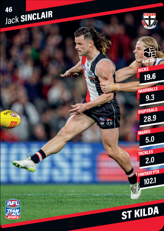 2024 AFL Team Coach Commons - 46 - Jack Sinclair - St. Kilda Saints
