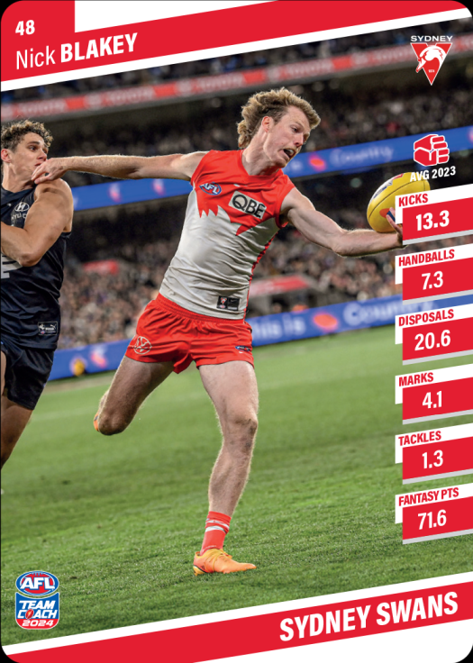 2024 AFL Team Coach Commons - 48 - Nick Blakey - Sydney Swans