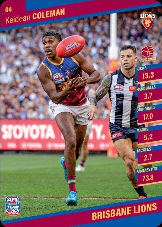 2024 AFL Team Coach Commons - 4 - Keidean Coleman - Brisbane Lions