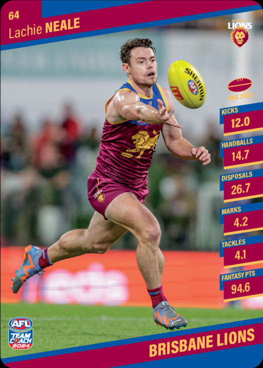 2024 AFL Teamcoach Commons - 64 - Lachie Neale