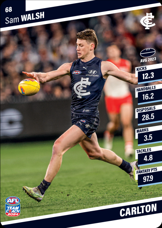 2024 AFL Teamcoach Commons - 68 - Sam Walsh