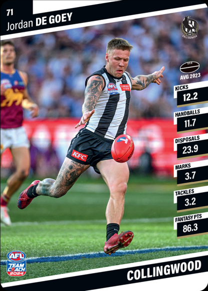 2024 AFL Teamcoach Commons - 71 - Jordan De Goey