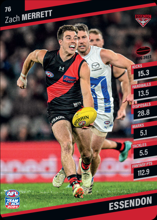 2024 AFL Teamcoach Commons - 76 - Zach Merrett