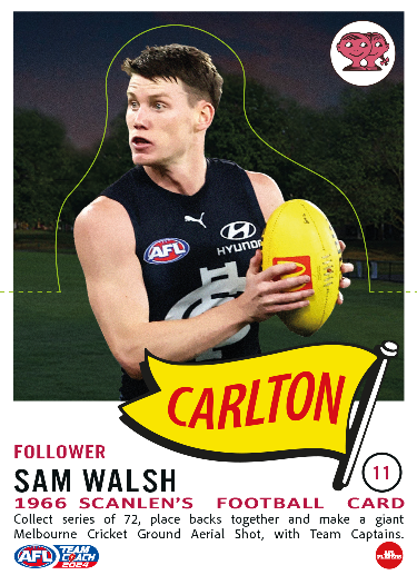 2024 Teamcoach AFL Scanlens Die-Cut - Card 11 - Sam Walsh
