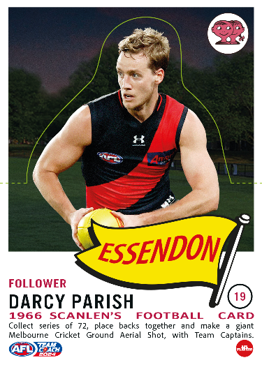 2024 Teamcoach AFL Scanlens Die-Cut - Card 19 - Darcy Parish