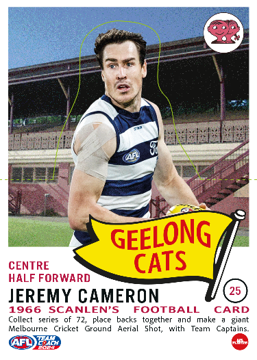 2024 Teamcoach AFL Scanlens Die-Cut - Card 25 - Jeremy Cameron