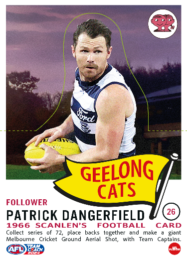 2024 Teamcoach AFL Scanlens Die-Cut - Card 26 - Patrick Dangerfield
