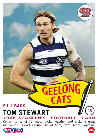 2024 Teamcoach AFL Scanlens Die-Cut - Card 28 - Tom Stewart