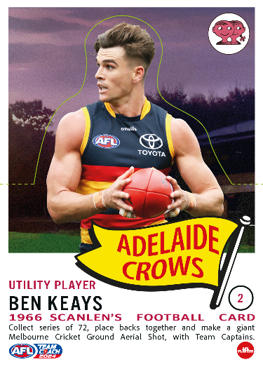 2024 Teamcoach AFL Scanlens Die-Cut - Card 2 - Ben Keays