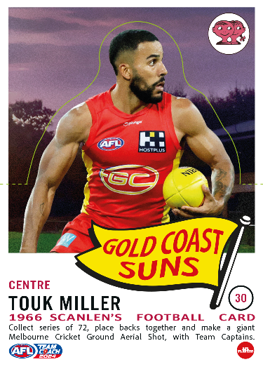2024 Teamcoach AFL Scanlens Die-Cut - Card 30 - Touk Miller