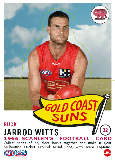 2024 Teamcoach AFL Scanlens Die-Cut - Card 32 - Jarrod Witts