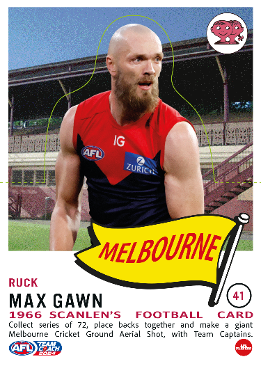 2028 Teamcoach AFL Scanlens Die-Cut - Card 41 - Max Gawn - Melbourne Demons