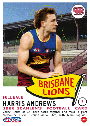 2024 Teamcoach AFL Scanlens Die-Cut - Card 5 - Harris Andrews