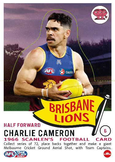2024 Teamcoach AFL Scanlens Die-Cut - Card 6 - Charlie Cameron