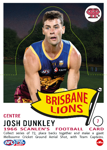 2024 Teamcoach AFL Scanlens Die-Cut - Card 7 - Josh Dunkley