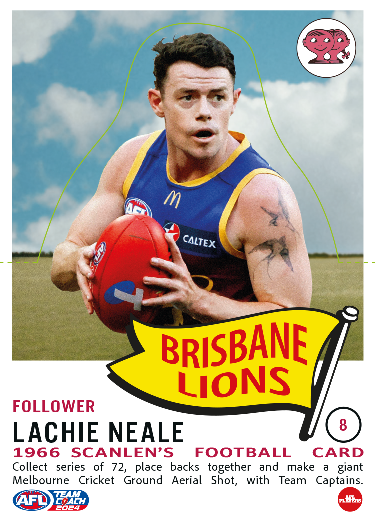 2024 Teamcoach AFL Scanlens Die-Cut - Card 8 - Lachie Neale