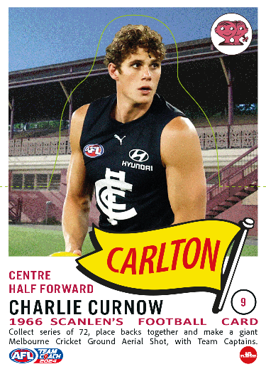 2024 Teamcoach AFL Scanlens Die-Cut - Card 9 - Charlie Curnow