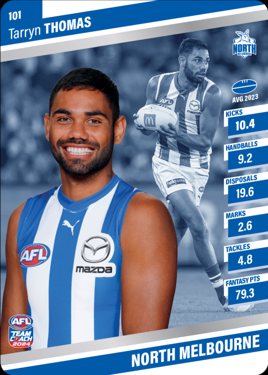 2024 AFL Team Coach Silver Parallel - 101 - Tarryn Thomas