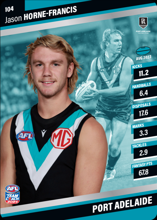 2024 AFL Team Coach Silver Parallel - 104 - Jason Horne-Francis