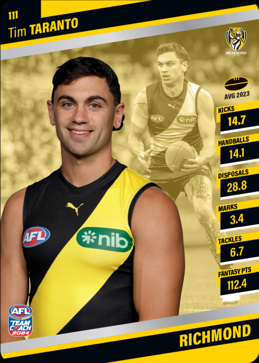 2024 AFL Team Coach Silver Parallel - 111 - Tim Taranto
