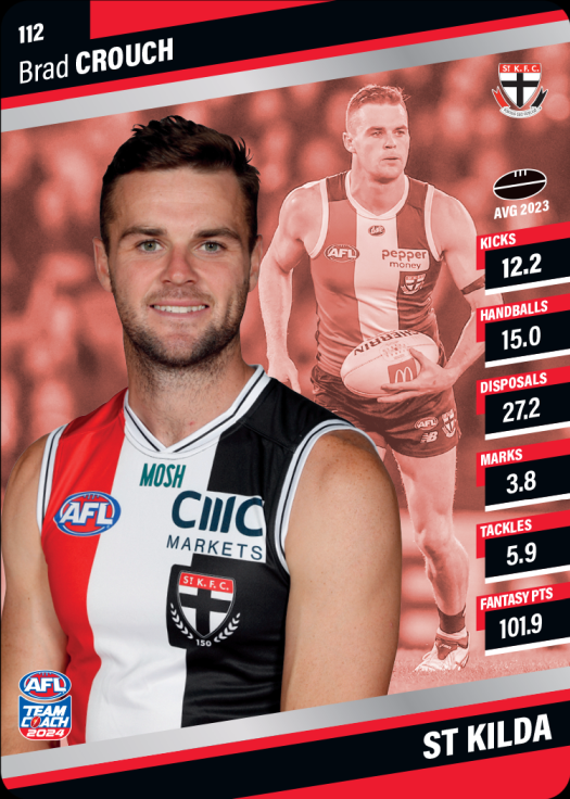 2024 AFL Team Coach Silver Parallel - 112 - Brad Crouch