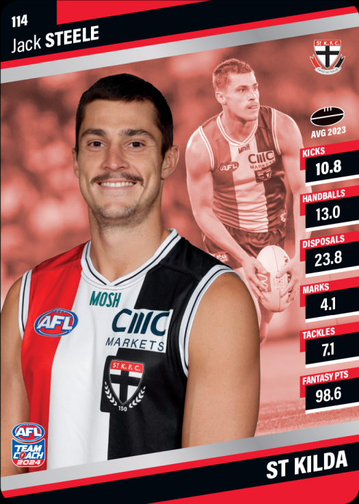 2024 AFL Team Coach Silver Parallel - 114 - Jack Steele