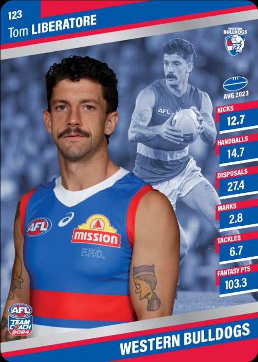 2024 AFL Team Coach Silver Parallel - 123 - Tom Liberatore