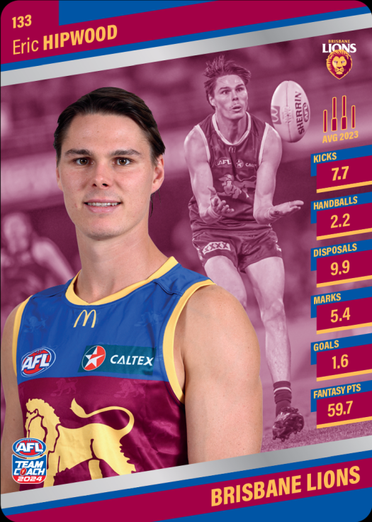 2024 AFL Team Coach Silver Parallel - 133 - Eric Hipwood