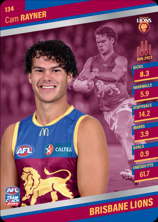 2024 AFL Team Coach Silver Parallel - 134 - Cam Rayner