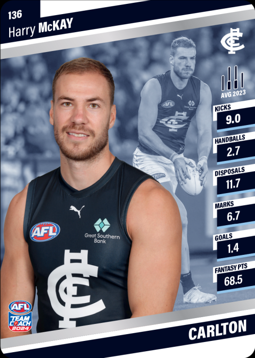 2024 AFL Team Coach Silver Parallel - 136 - Harry McKay