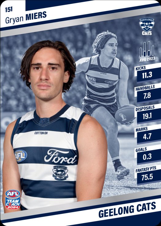 2024 AFL Team Coach Silver Parallel - 151 - Gryan Miers