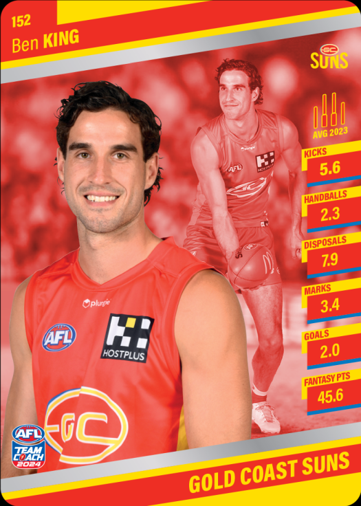 2024 AFL Team Coach Silver Parallel - 152 - Ben King