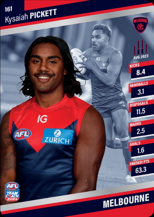 2024 AFL Team Coach Silver Parallel - 161 - Kysaiah Pickett