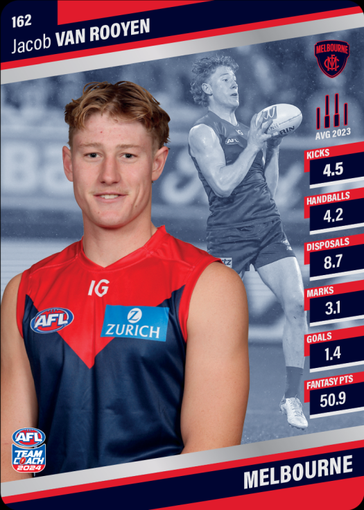 2024 AFL Team Coach Silver Parallel - 162 - Jacob Van Rooyen