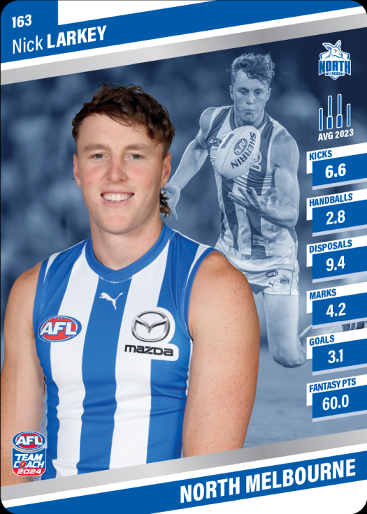 2024 AFL Team Coach Silver Parallel - 163 - Nick Larkey