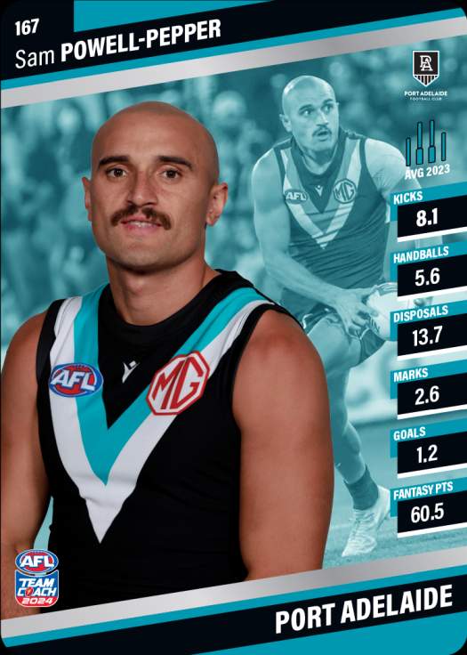 2024 AFL Team Coach Silver Parallel - 167 - Sam Powell-Pepper